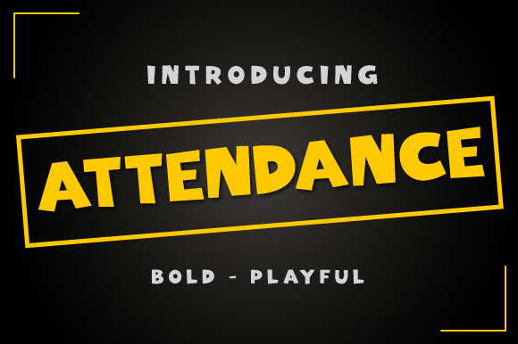 Attendance: A Bold Sans Serif Typeface for Creative Branding
